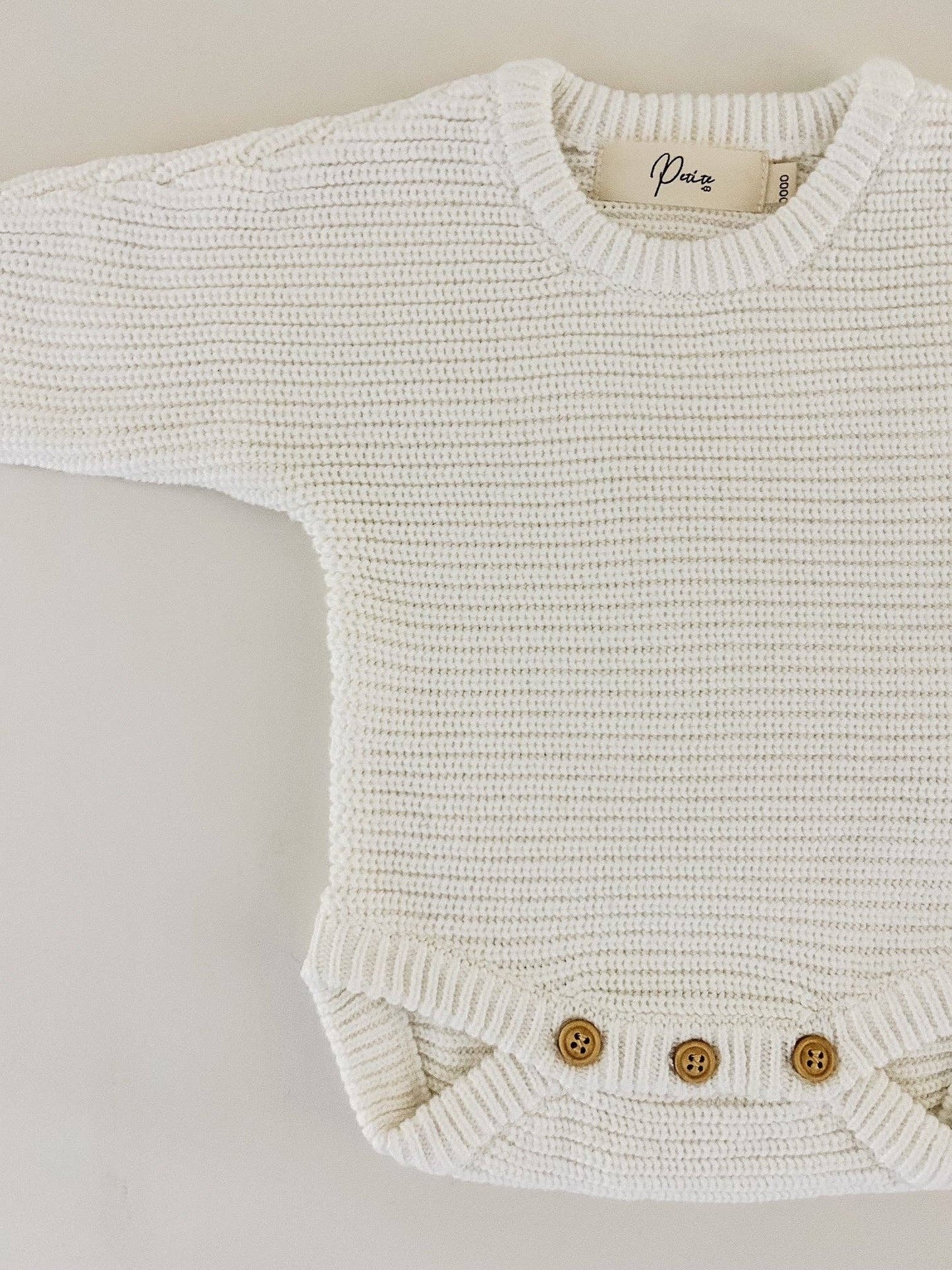 CLASSIC RIBBED ROMPER - MILK