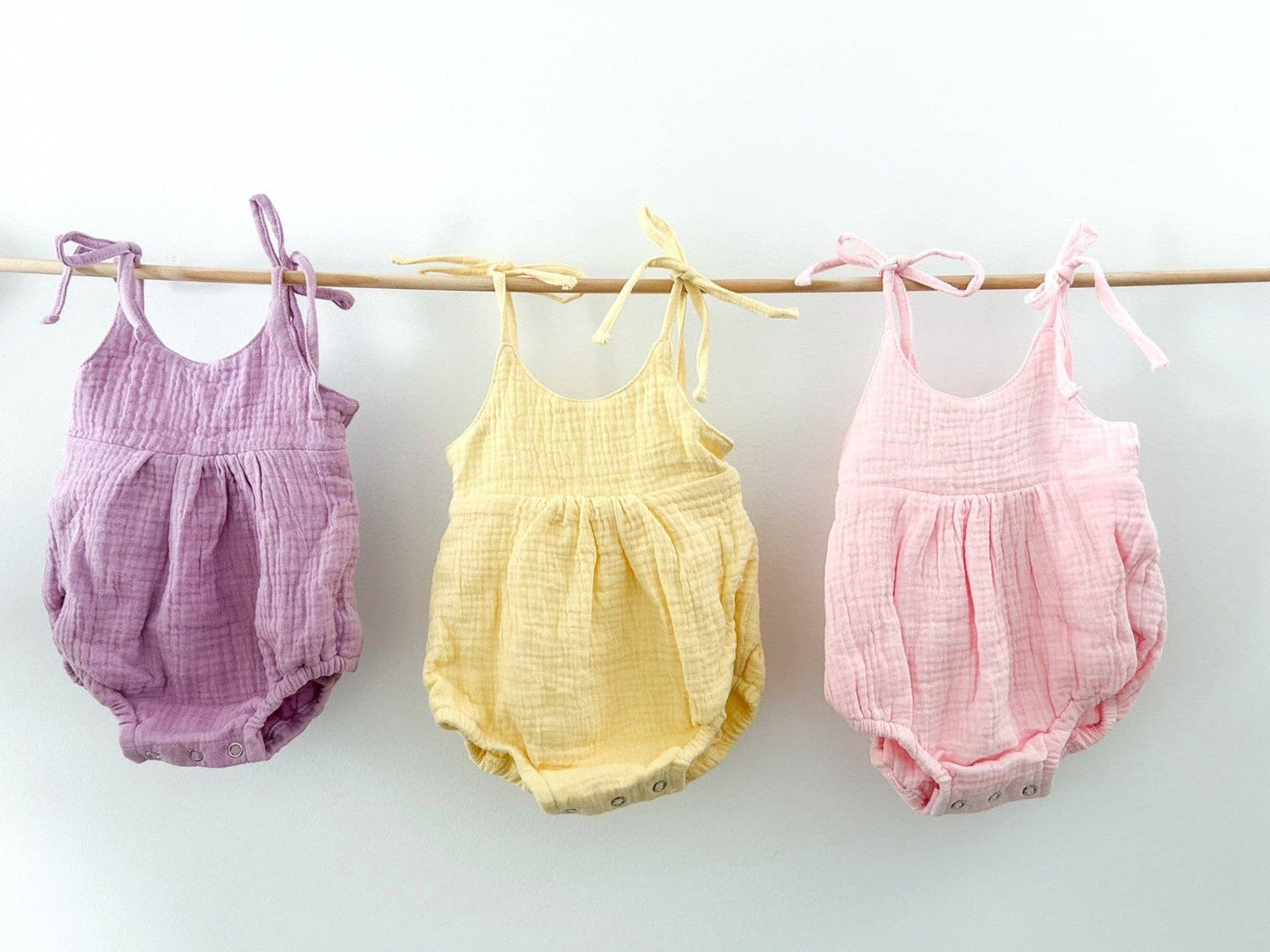 MUSLIN SUMMER ROMPER | PINK