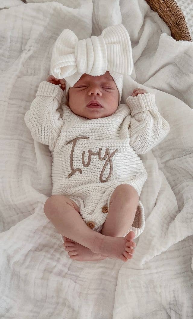 CLASSIC RIBBED ROMPER - MILK