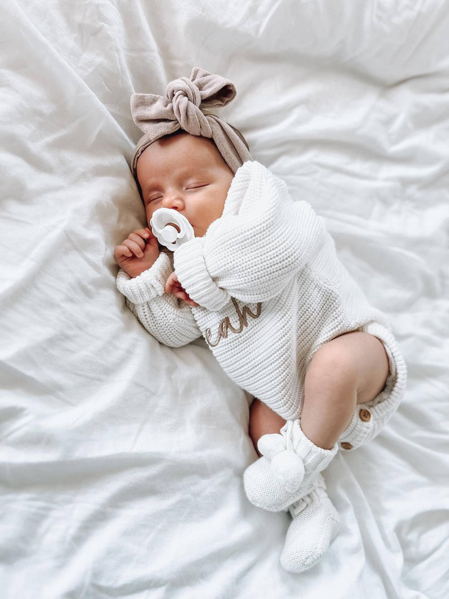 CLASSIC RIBBED ROMPER - MILK