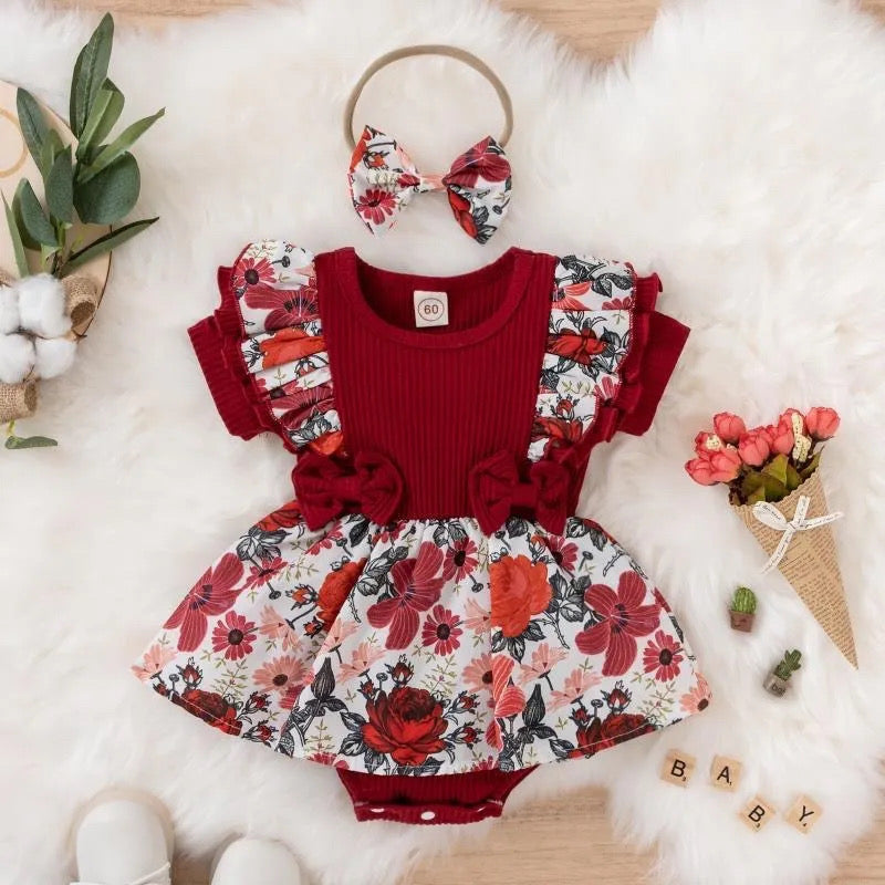 BABY GIRL FLORAL ROMPERS FOR SUMMER
