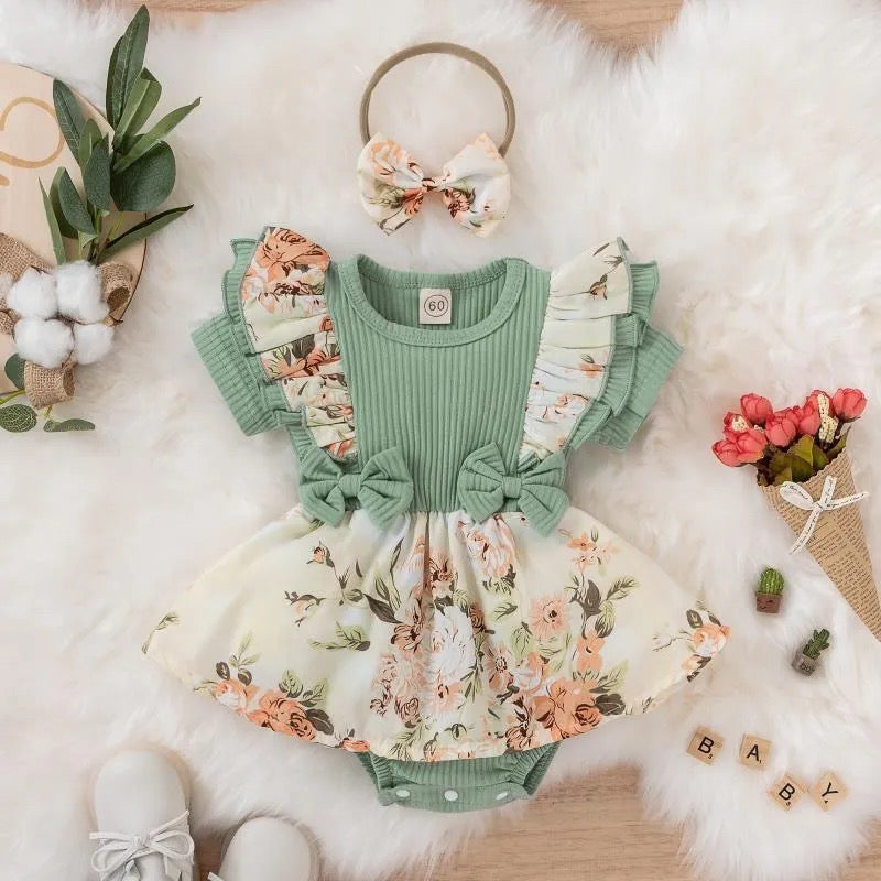 BABY GIRL FLORAL ROMPERS FOR SUMMER