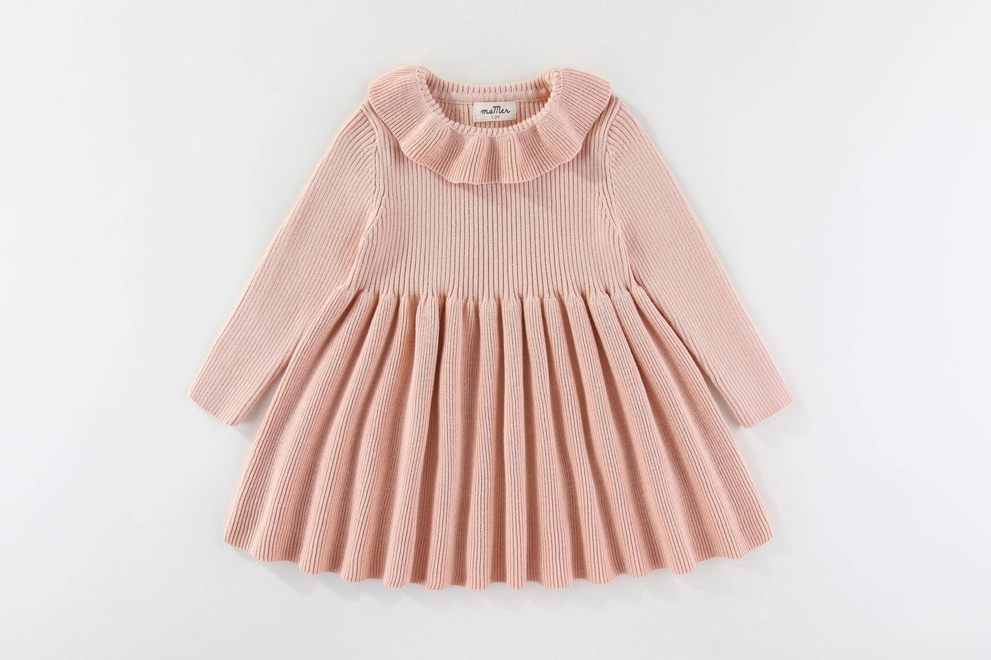 Sophia knitted dress - 100% cotton: 1Y, 2Y, 3Y, 4Y, 5Y, 6Y