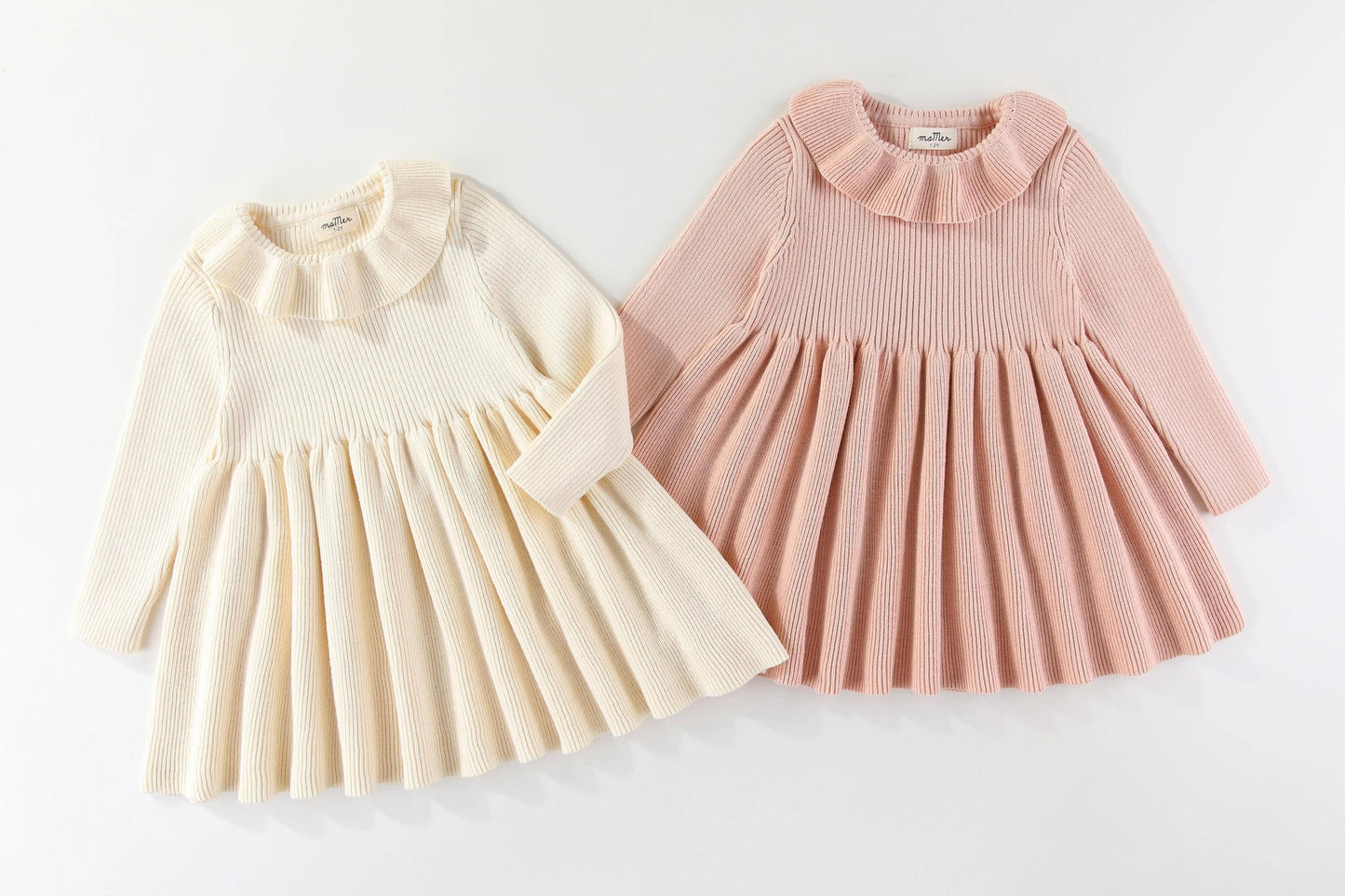 Sophia knitted dress - 100% cotton: 1Y, 2Y, 3Y, 4Y, 5Y, 6Y