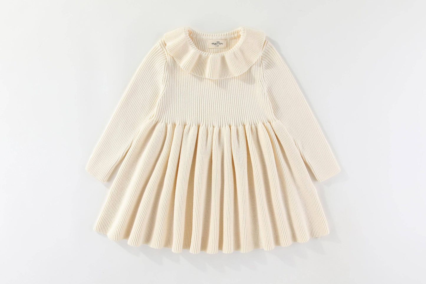 Sophia knitted dress - 100% cotton: 1Y, 2Y, 3Y, 4Y, 5Y, 6Y